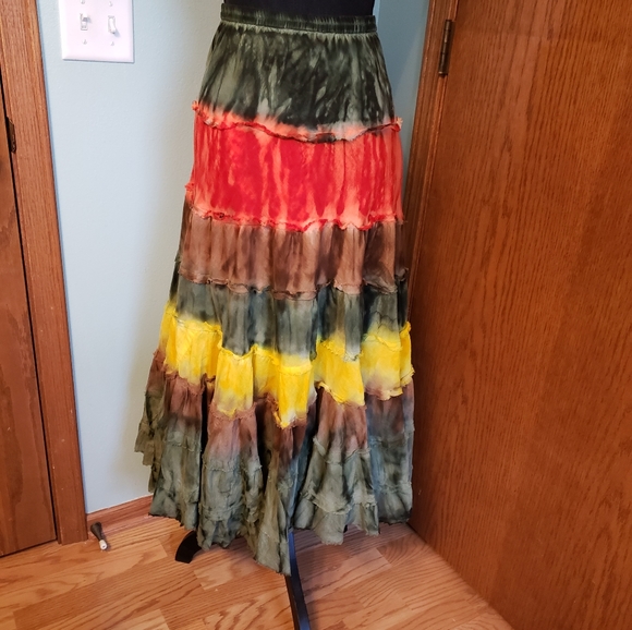 Solitaire Dresses & Skirts - Solitaire tie died long skirt